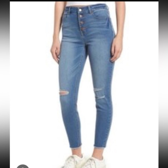 Tinsel Straight Ankle High Waist Mom Jeans- Size 27 - Picture 1 of 7